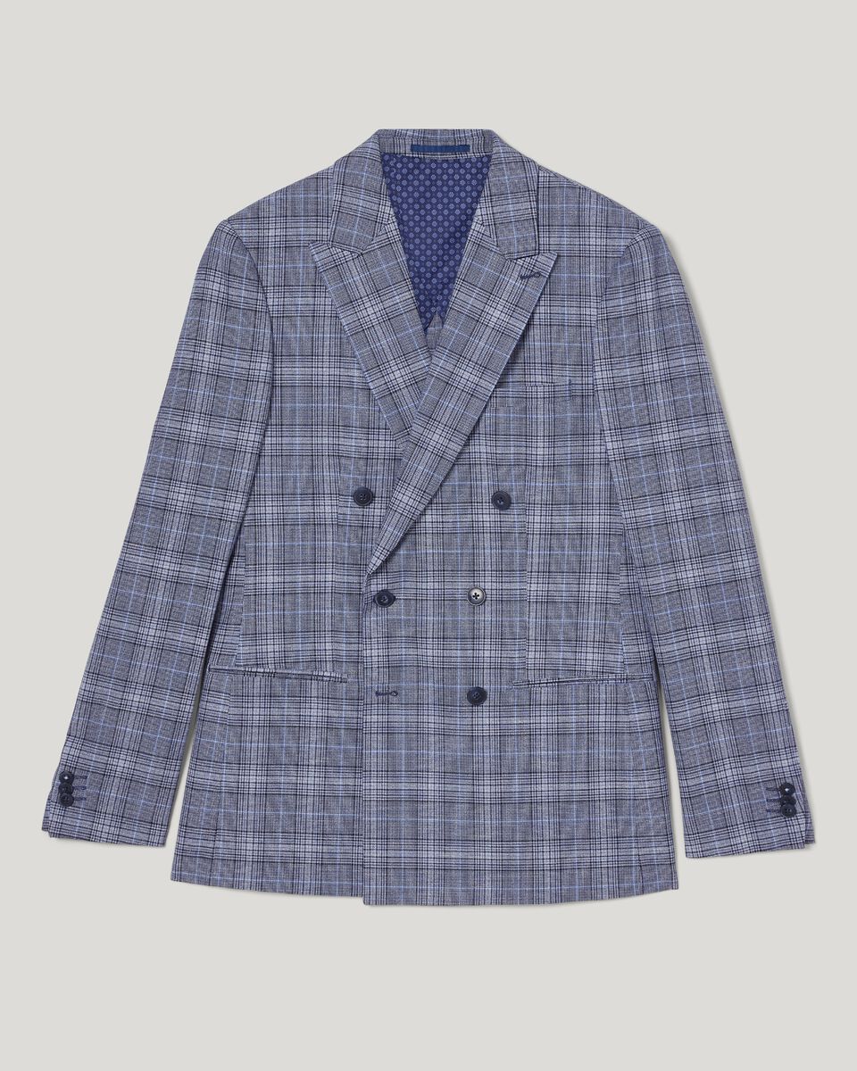 Slim Stretch Double Breasted Tailored Jacket